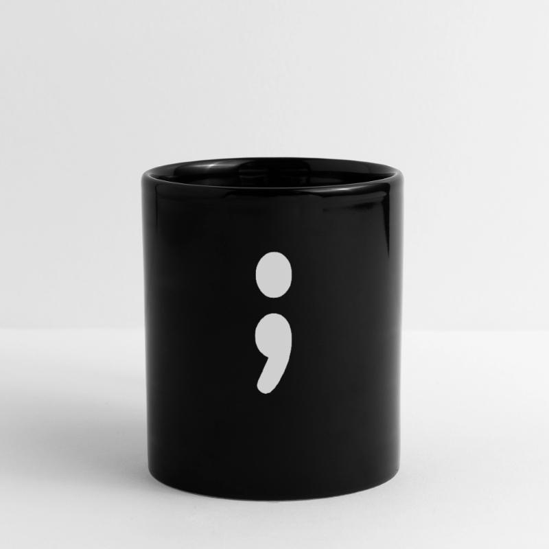 Retro Programmer Coder Semicolon Old School Full Colour Mug