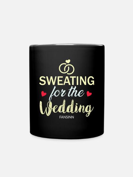 Wedding bachelorette party marriage love gift - Full Colour Mug - black