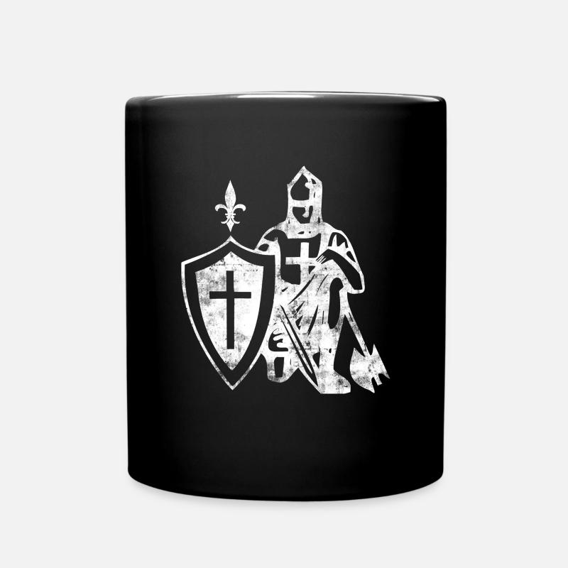 Kreuzritter - Tasse einfarbig - Schwarz