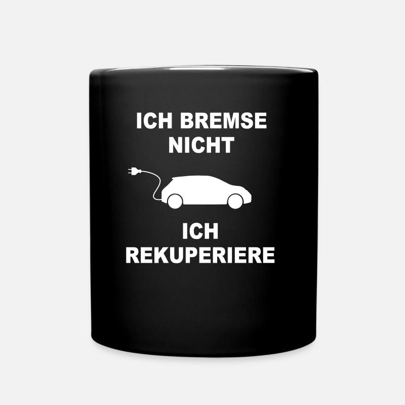 Electric Car Driver Car E-car Electric Mobility - Full Colour Mug - black