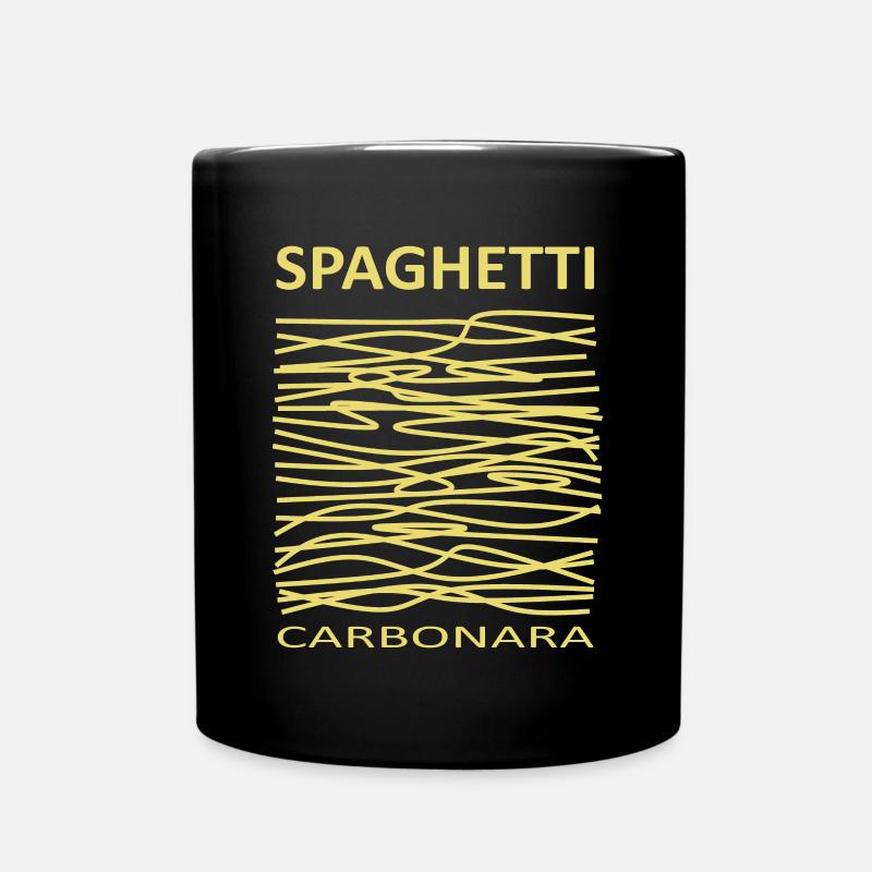Spaghetti Carbonara for pasta lovers and chefs - Full Colour Mug - black