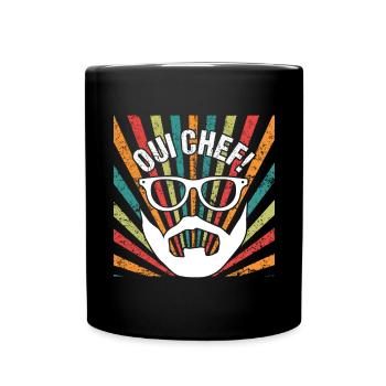 Oui Chef Bearded Chef Cuisine Restaurant - Mug uni - noir - Devant