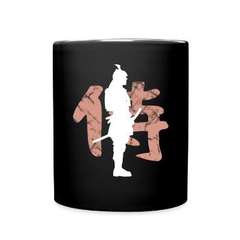 samouraï - Mug uni - noir - Devant