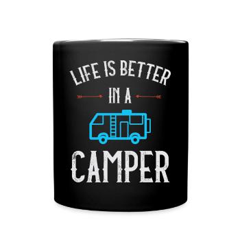 Life is Better in a Camper - Full Colour Mug - black - Front
