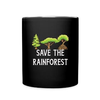 Save The Rainforest - Full Colour Mug - black - Front