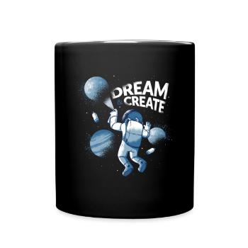 Dream Create - Astronaut Grafitti - Mug uni - noir - Devant