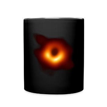 Erstes Schwarzes Loch - Tasse einfarbig - Schwarz - Vorne