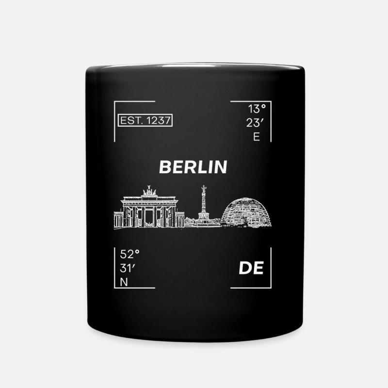 BERLIN Deutschland - Tasse einfarbig - Schwarz