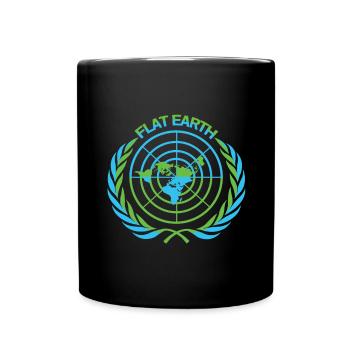 Flat Earth - Tasse einfarbig - Schwarz - Vorne
