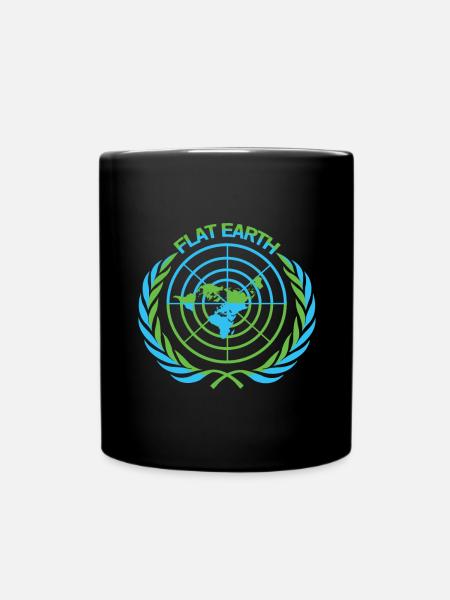 Flat Earth - Tasse einfarbig - Schwarz