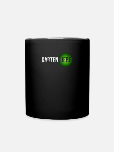 Gartenliebe Rasen Blumenbeet Hochbeet - Tasse einfarbig - Schwarz