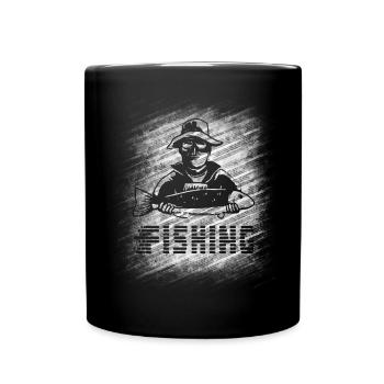 Fishing - Tasse einfarbig - Schwarz - Vorne