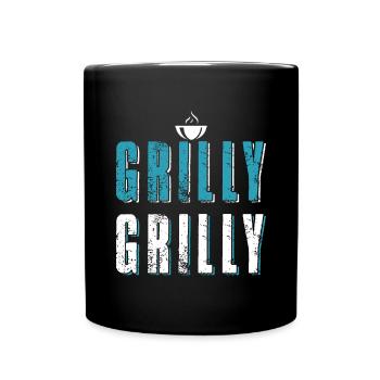 Funny BBQ Grill - Tasse einfarbig - Schwarz - Vorne