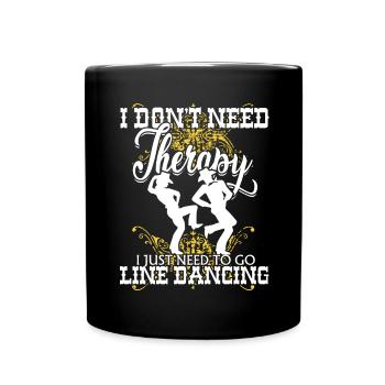 Danse en ligne - Mug uni - noir - Devant