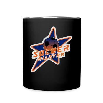 Star du football - Mug uni - noir - Devant