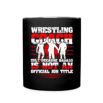 Cadeau de fan de sports d'entraîneur de lutte - Mug uni - noir - Devant