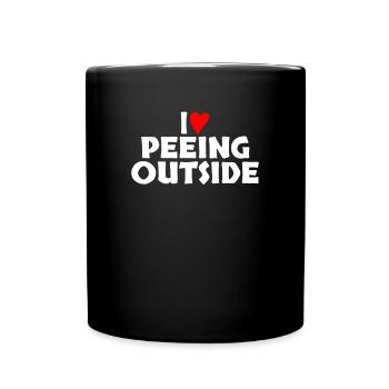 I Love Peeing Outside. J’aime pisser dehors - Mug uni - noir - Devant