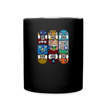 Graffiti Skateboard Monster Deck Skater Geschenk - Tasse einfarbig - Schwarz - Vorne