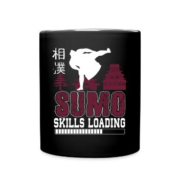 Compétences de sumo Chargement du cadeau Japanes Wrestler - Mug uni - noir - Devant
