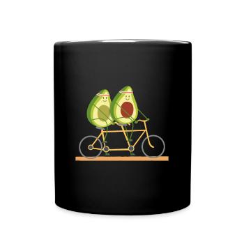 Avocado Funny Sport Bike Food - Full Colour Mug - black - Front