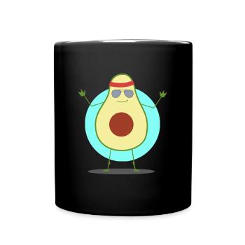 Métal de saine alimentation Cool Delicious Avocat - Mug uni - noir - Devant