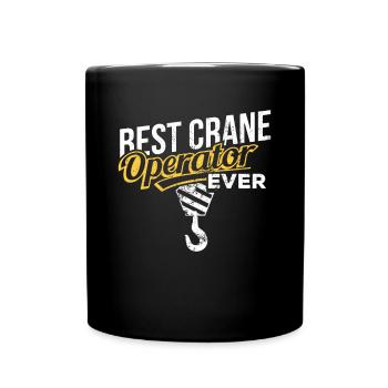 Grutier grutier de chantier grue cadeau - Mug uni - noir - Devant