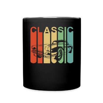 Classic Car American Muscle Car Vintage Car Gift - Full Colour Mug - black - Front