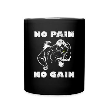 Pas de douleur, pas de gain - Mug uni - noir - Devant