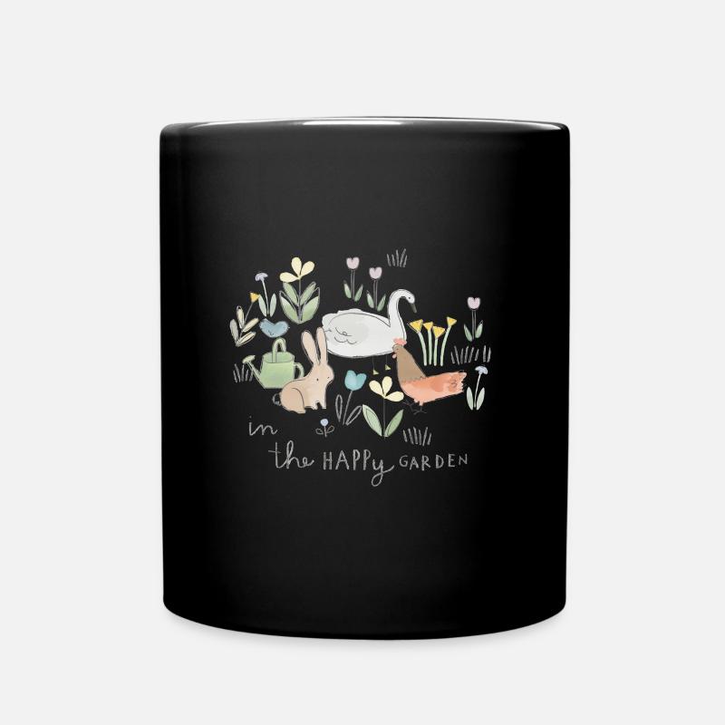 Dans le jardin heureux - joli cadeau - Mug uni - noir