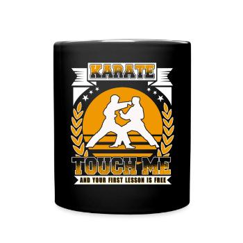 Cadeau de sport - Leçon sans karaté - Mug uni - noir - Devant