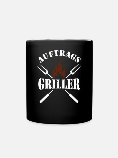 BBQ Grillmeister Shirt Auftragsgriller T-Shirt - Tasse einfarbig - Schwarz