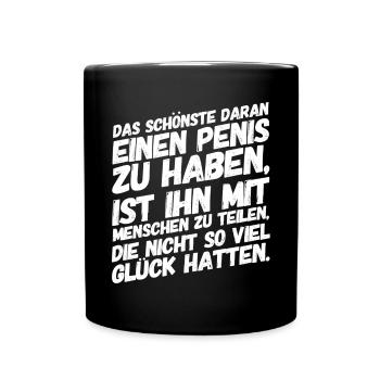 Provokation Sex Lustige Sprüche - Tasse einfarbig - Schwarz - Vorne