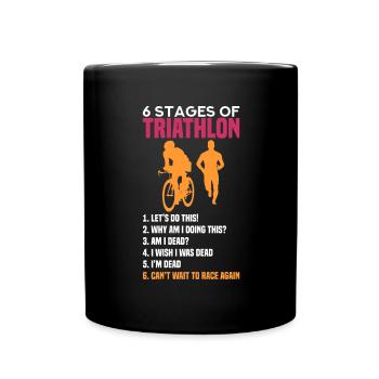 Triathlon - Tasse einfarbig - Schwarz - Vorne