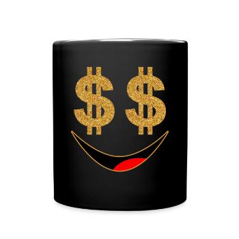 Money Money Cash Euro Dollar Notes - Full Colour Mug - black - Front
