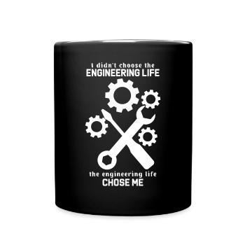 Engineer Technician Mechanics Science - Full Colour Mug - black - Front