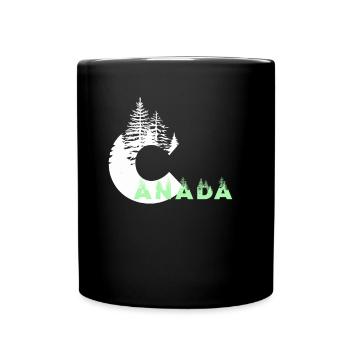 Kanada - Tasse einfarbig - Schwarz - Vorne