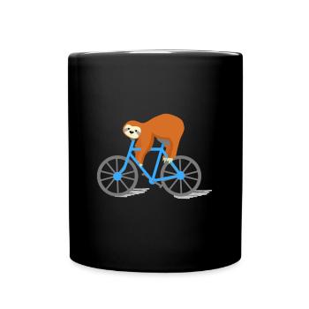 Paresseux Lazy Bike Driving Lazy Sleeping - Mug uni - noir - Devant