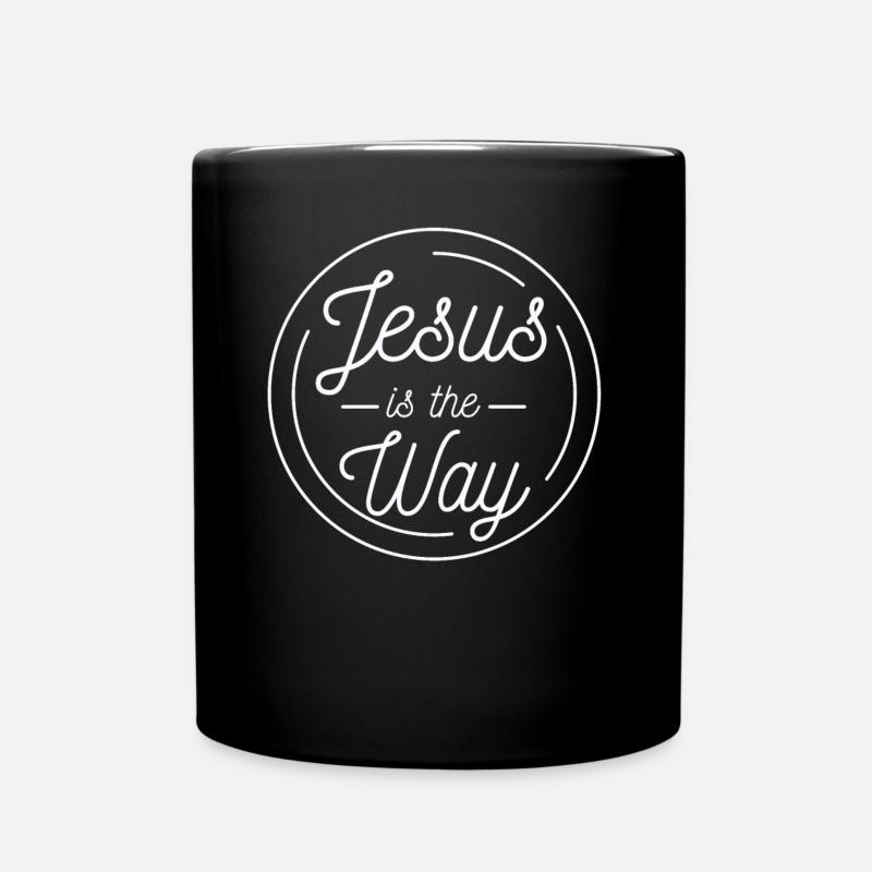 Jesus is the way, Jesus - Full Colour Mug - black