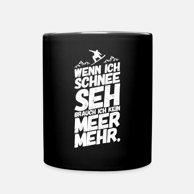 Snowboarding Snowboard Snowboarder Schnee - Tasse einfarbig - Schwarz
