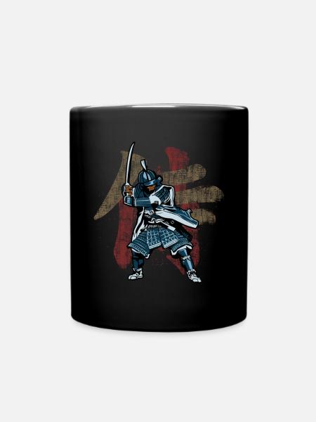 Samurai - Tasse einfarbig - Schwarz