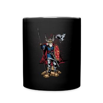 Viking warrior Odin Norse mythology - Full Colour Mug - black - Front