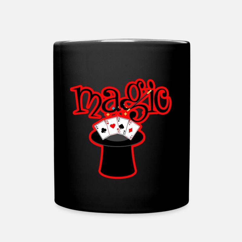 Magicien magicien avec des tours de magie - Mug uni - noir