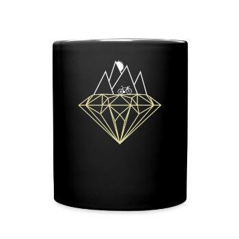 Vélo de course diamant - Mug uni - noir - Devant