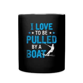 Bateau de ski nautique - Mug uni - noir - Devant