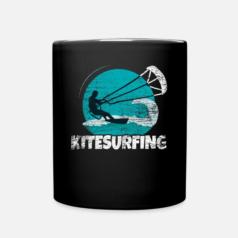 Kitesurfing - Tasse einfarbig - Schwarz