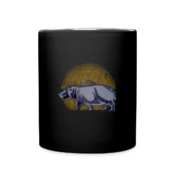 hippopotamus - Full Colour Mug - black - Front