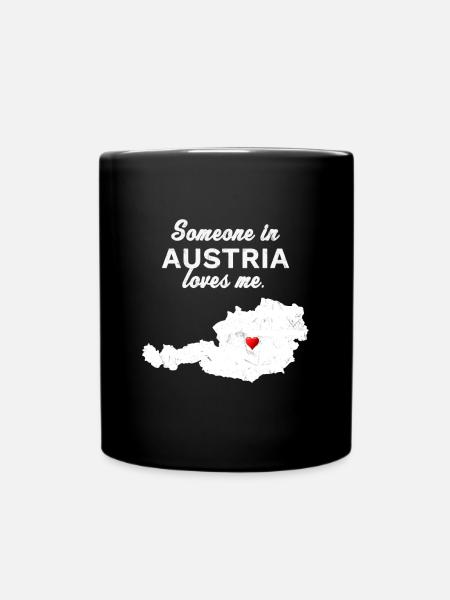 Long-distance relationship or reconciliation, love in Austria - Full Colour Mug - black