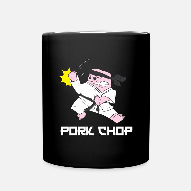 Côtelette de porc karaté - Mug uni - noir