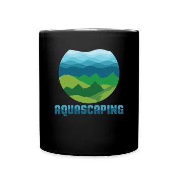 Aquascaping design I Aquarium Fish Tank Gardener - Full Colour Mug - black - Front
