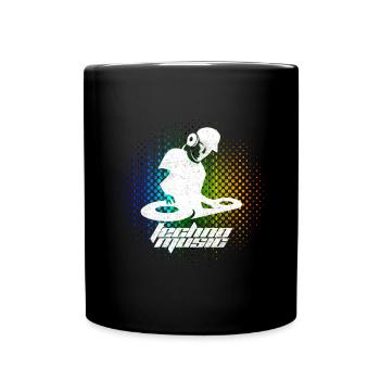 Techno Musik - Drum & Bass - Tasse einfarbig - Schwarz - Vorne